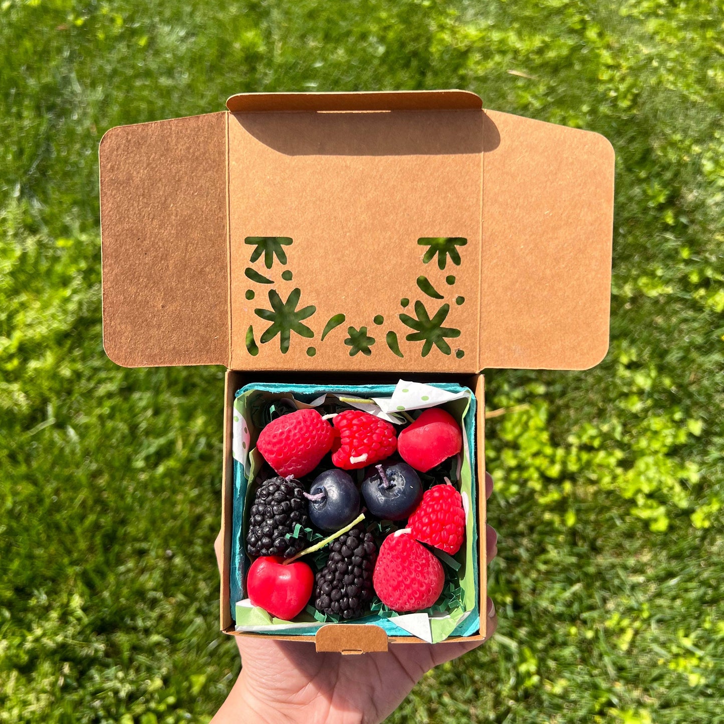 Mixed Berry Beeswax Birthday Candles