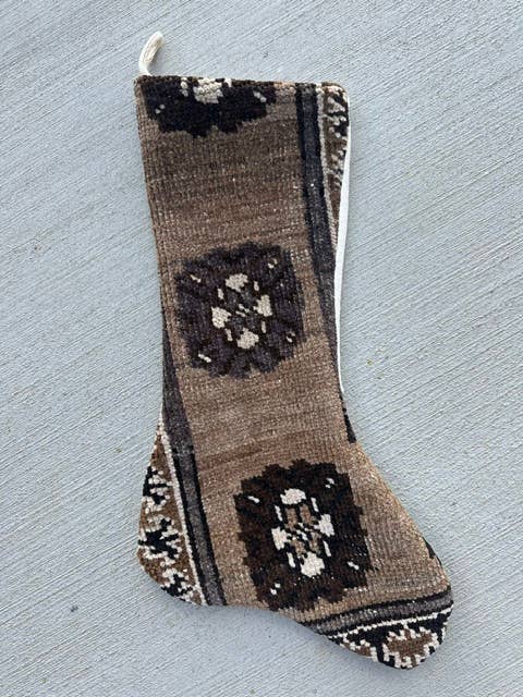 Turkish Vintage Rug Holiday Stocking (21)