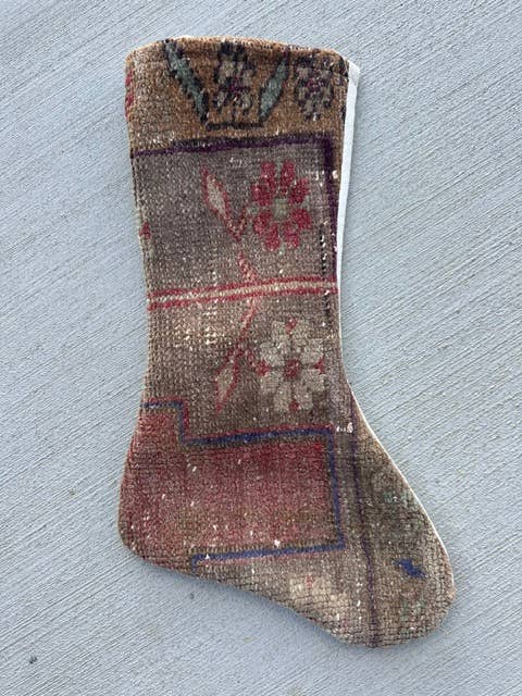 Turkish Vintage Rug Holiday Stocking (14)