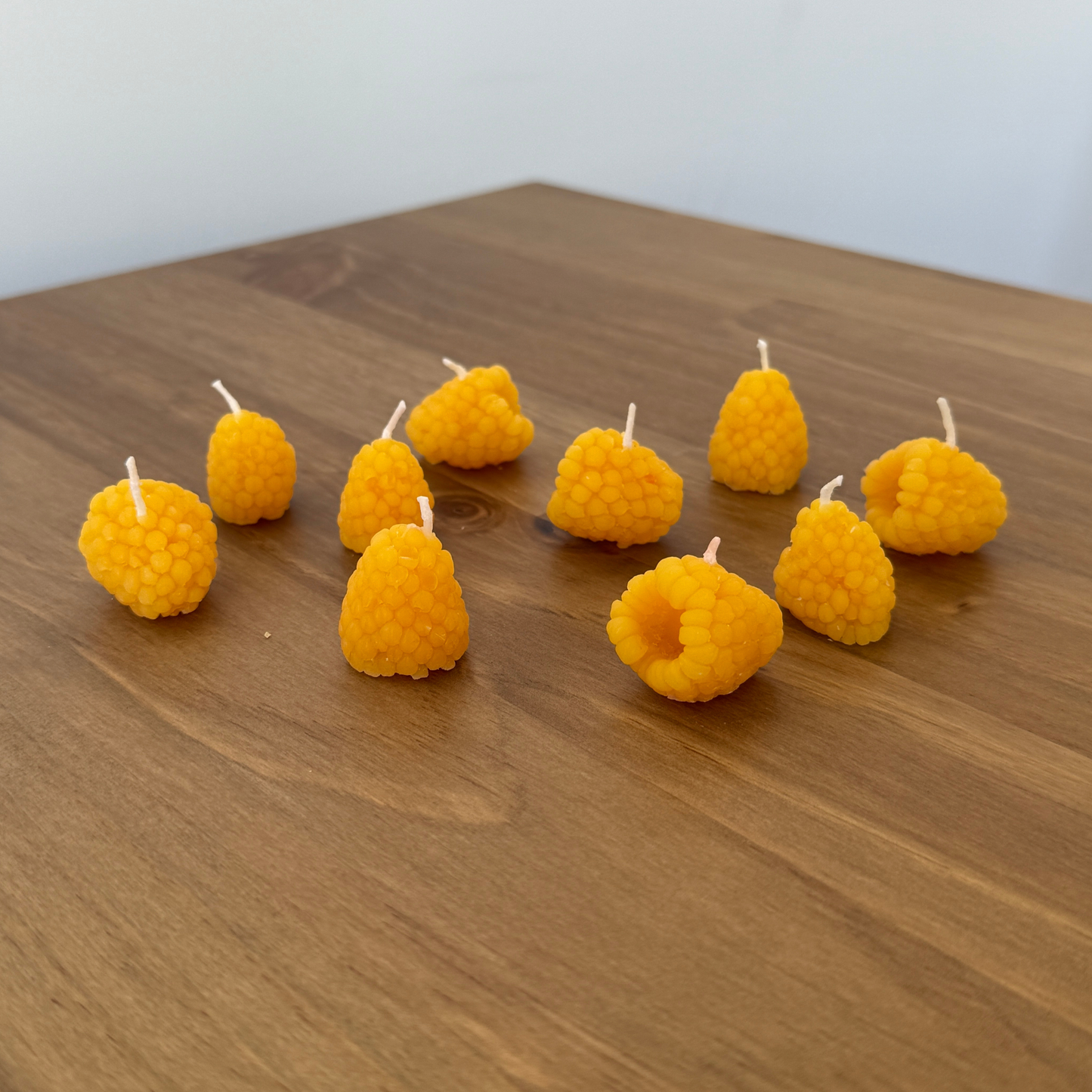 Golden Raspberry Beeswax Birthday Candles