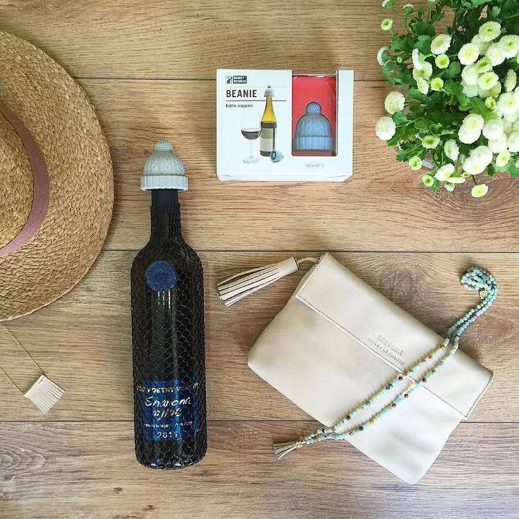 Bottle Stoppers | Beanie silicone knitted hats (2)