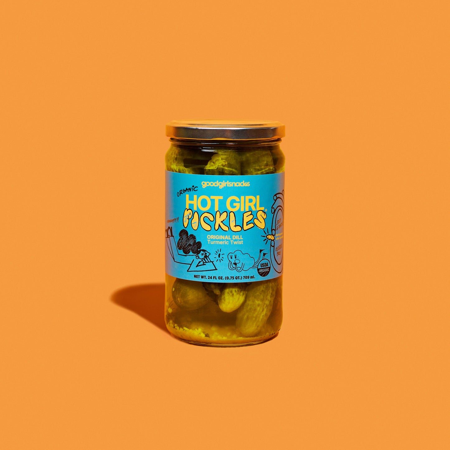 HOT GIRL PICKLES Original Dill (6 x 24oz jars)