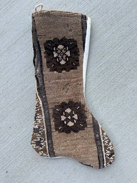 Turkish Vintage Rug Holiday Stocking (11)