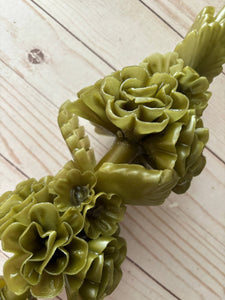 Olive Green Large Oaxaca Marigold Candle