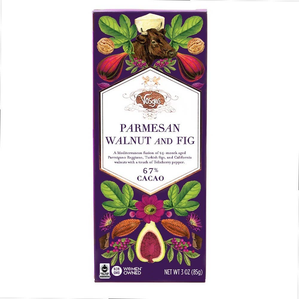 Dark Chocolate Bar w/ Parmesan Cheese, Walnut & Fig -Gourmet