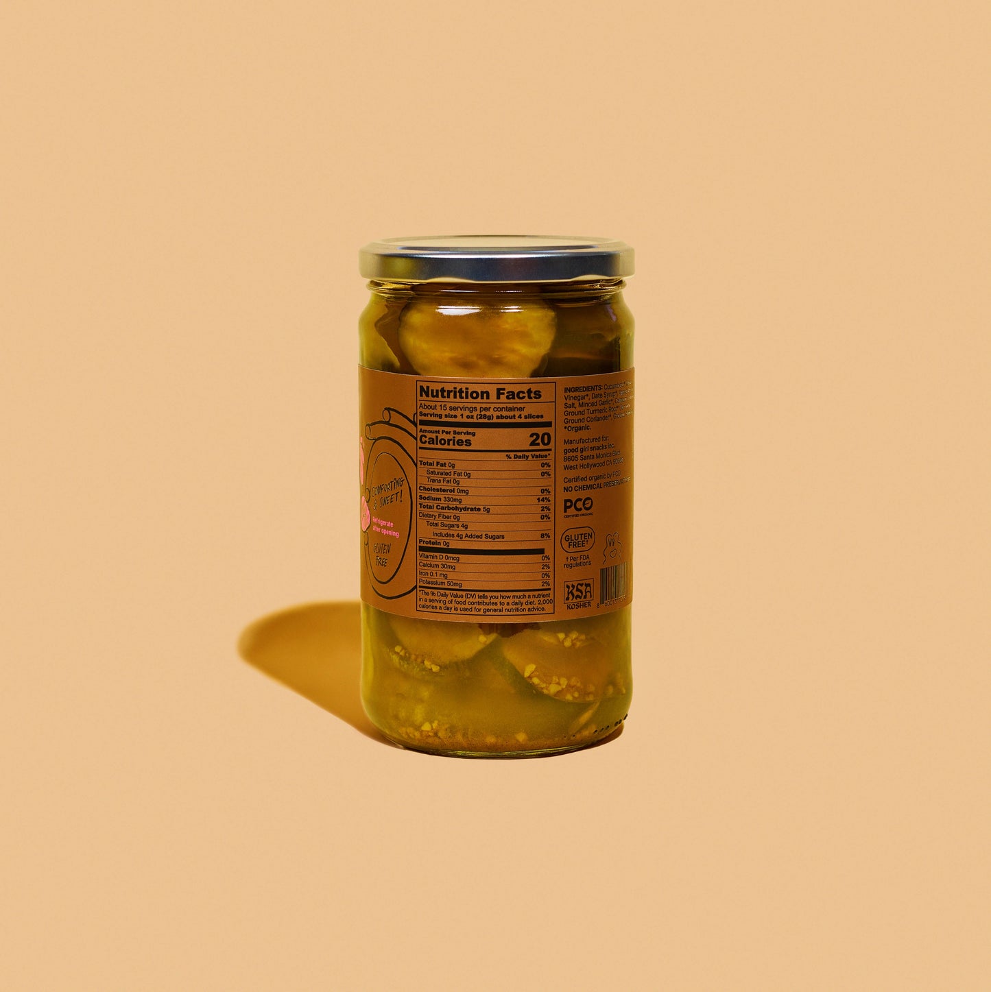 HOT GIRL PICKLES Bread & Butter Chips (6 x 24oz jars)
