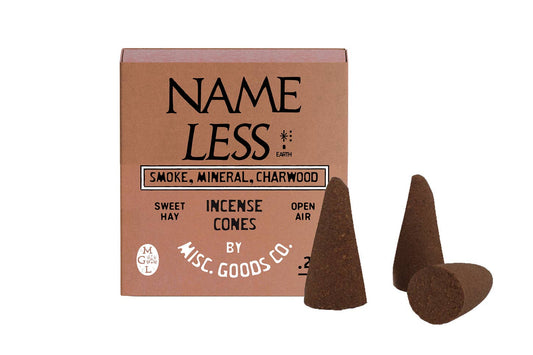 Nameless Earth Incense Cones – Mineral, Smoke & Fig | Clean Burning, 20-Pack