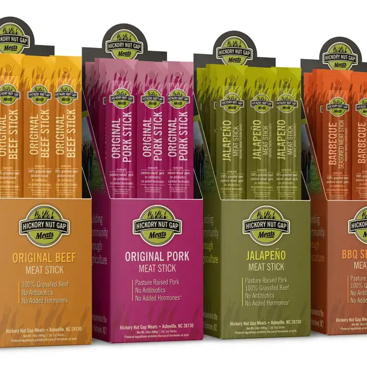 Hickory Nut Gap Meat Sticks Mixed Case (4x24 Ct)