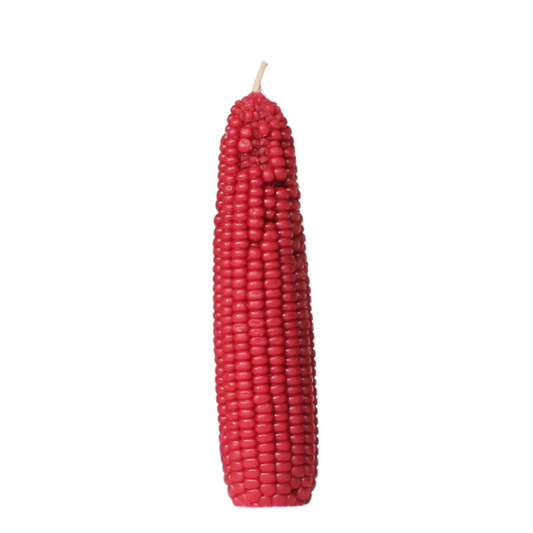 Pomegranate Corn Beeswax Candle - Medium