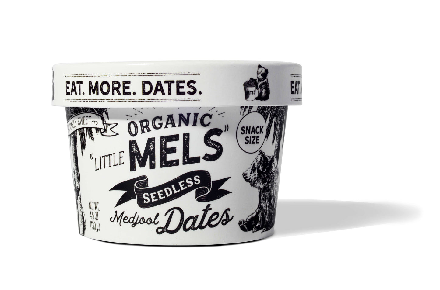 Little Mels Seedless ORGANIC Medjool Dates, 4.5 oz Cup