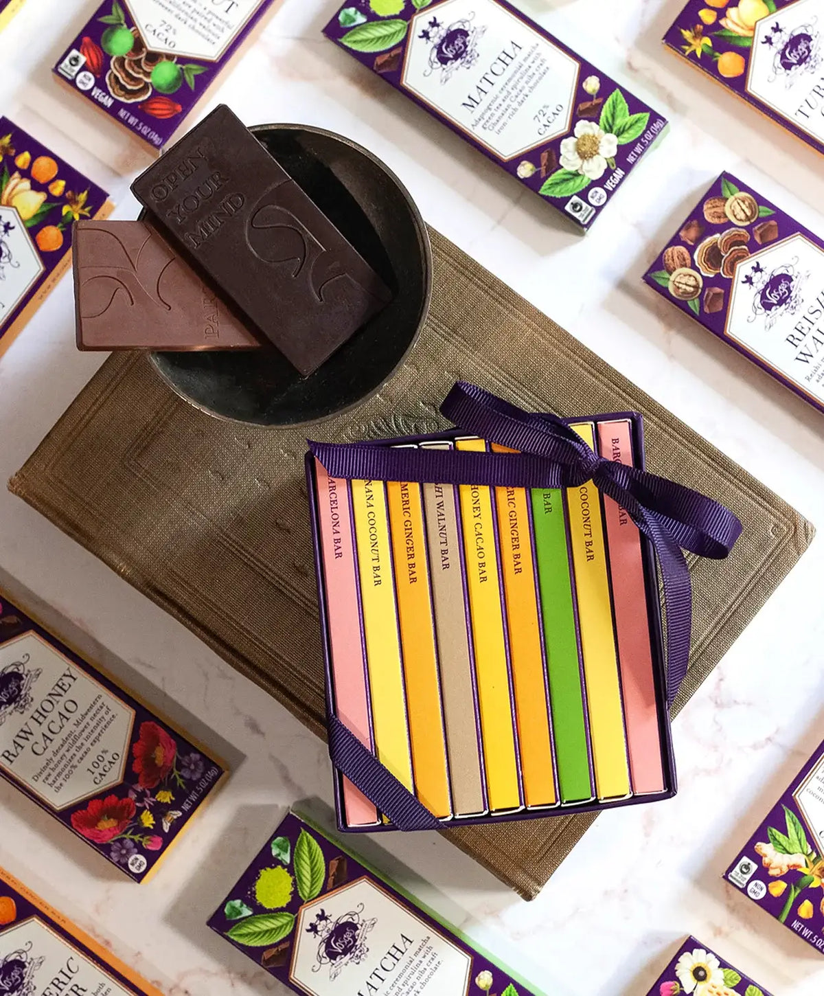 Mini Dark Chocolate Banana & Coconut Bar: 72% Cacao, 24 Pcs