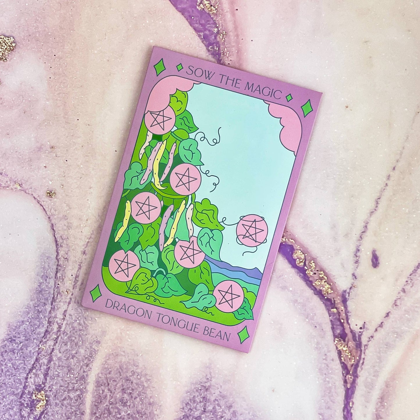 Dragon Tongue Bush Bean Tarot Garden + Gift Seed Packet