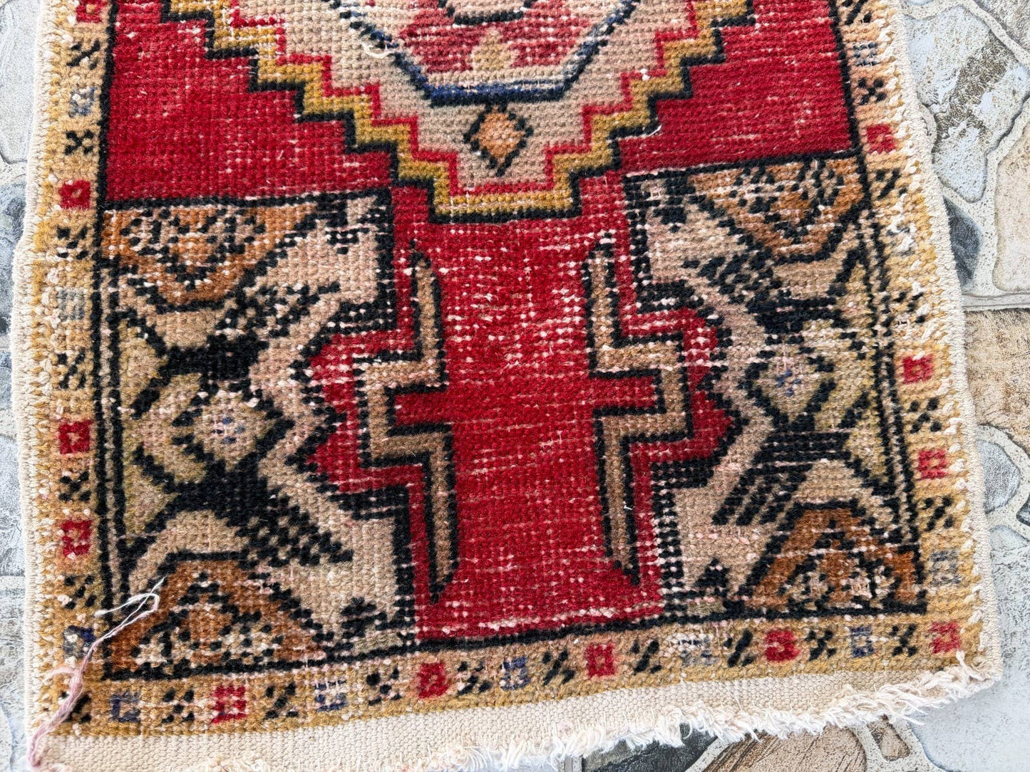 Vintage Turkish Rug - Wool Bohemian Tribal 2x3 ft