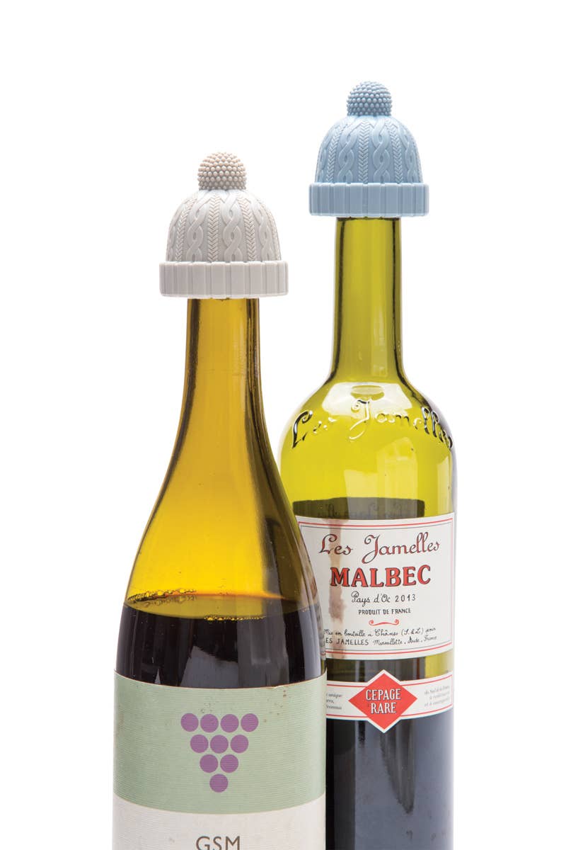 Bottle Stoppers | Beanie silicone knitted hats (2)
