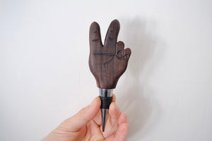Peace be with you: walnut bottle topper