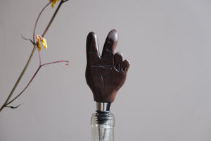 Peace be with you: walnut bottle topper